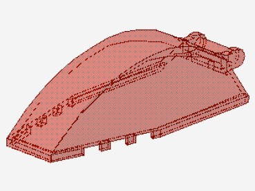 Lego Windschutzscheibe 8 x 4 x 2 (23448) transparent rot