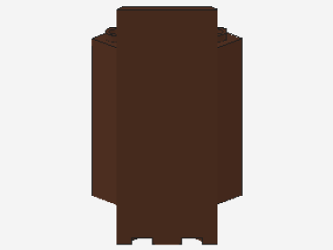 Lego Panel 3 x 3 x 6 (2345) Corner Wall, brown