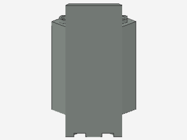 Lego Panel 3 x 3 x 6 (2345) Corner Wall, light gray