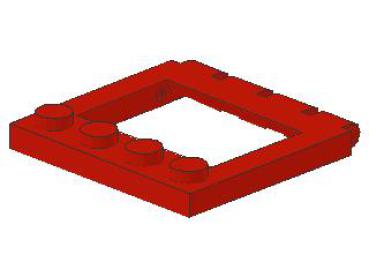 Lego Hinge 4 x 4 (2349) Vehicle Roof, red