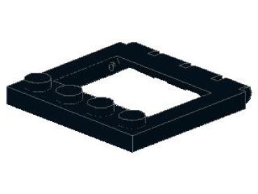 Lego Hinge 4 x 4 (2349) Vehicle Roof, black