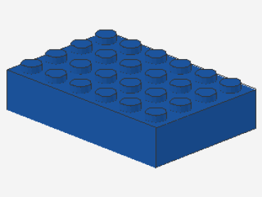Lego Brick 4 x 6 x 1 (2356) blue