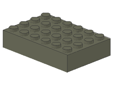 Lego Brick 4 x 6 x 1 (2356) dark gray