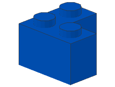 Lego Brick 2 x 2 x 1 (2357) blue