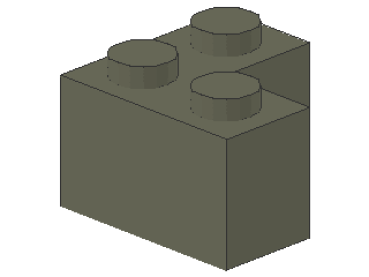 Lego Brick 2 x 2 x 1 (2357) dark gray