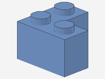 Lego Stein 2 x 2 x 1 (2357) mittel blau