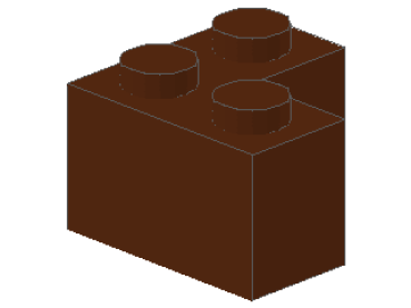 Lego Stein 2 x 2 x 1 (2357) rötlich braun