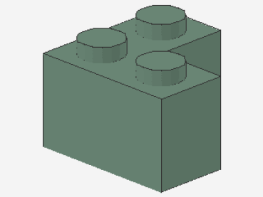 Lego Stein 2 x 2 x 1 (2357) sand grün