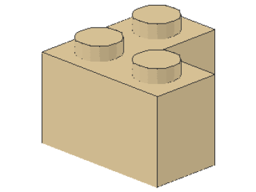 Lego Stein 2 x 2 x 1 (2357) tan