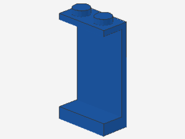 Lego Panel 1 x 2 x 3 (2362a) solid Studs, blue