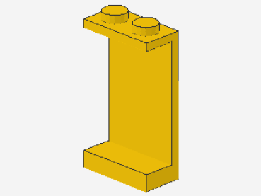 Lego Paneel 1 x 2 x 3 (2362a) solide Studs, gelb