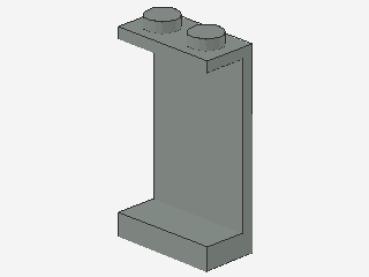 Lego Paneel 1 x 2 x 3 (2362a) solide Studs, hell grau