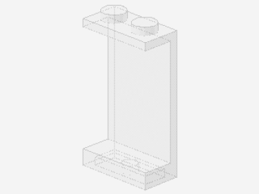 Lego Paneel 1 x 2 x 3 (2362a) solide Studs, transparent