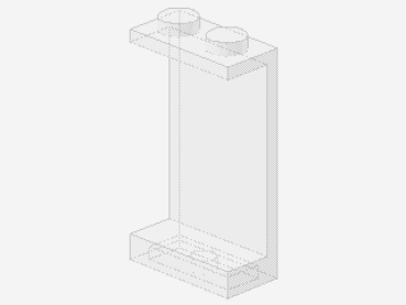 Lego Panel 1 x 2 x 3 (2362a) solid Studs, transparent clear