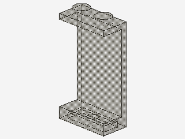 Lego Paneel 1 x 2 x 3 (2362a) solide Studs, transparent schwarz