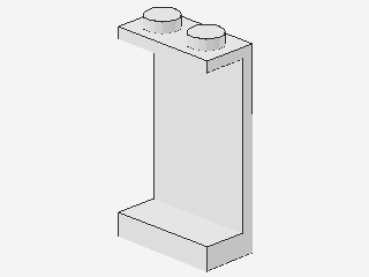 Lego Panel 1 x 2 x 3 (2362a) solid Studs, white