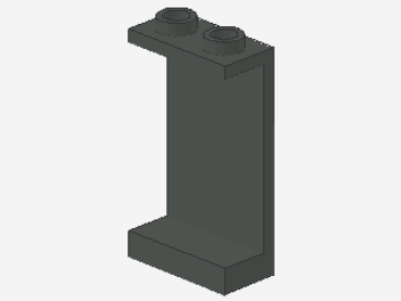 Lego Panel 1 x 2 x 3 (2362b) hollow Studs, dark gray