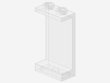 Lego Paneel 1 x 2 x 3 (2362b) hohle Studs, transparent