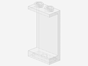 Lego Panel 1 x 2 x 3 (2362b) hollow Studs, transparent clear