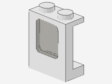 Lego Window 1 x 2 x 2 (2377c03) Airplane, white