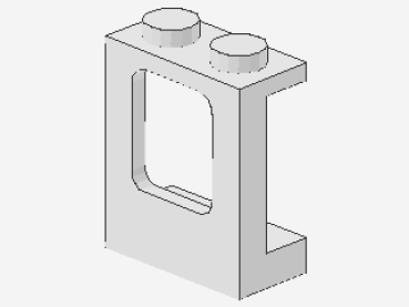 Lego Fenster 1 x 2 x 2 (2377) Flugzeug, weiß