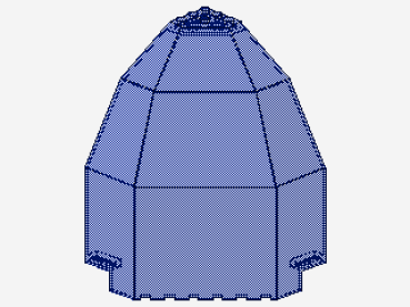 Lego Paneel 10 x 10 x 12 (2409) Quarter Dome, transparent dunkel blau
