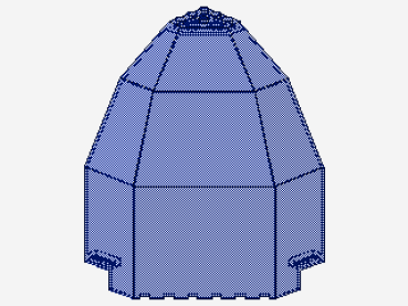 Lego Panel 10 x 10 x 12 (2409) Quarter Dome, transparent dark blue