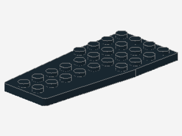 Lego Wedge Plate 4 x 9 (2413) black