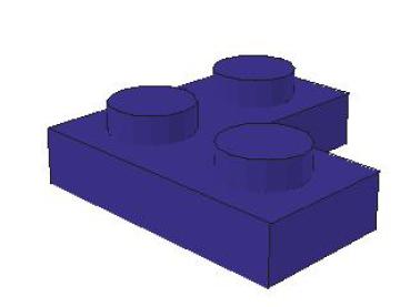 Lego Platte 2 x 2 Ecke (2420) dunkel purpur
