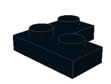 Lego Plate 2 x 2 Corner (2420) black