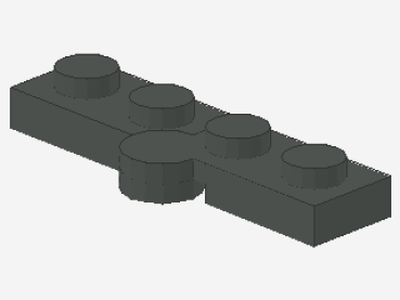 Lego Hinge Plate 1 x 4 (2429c01) dark gray