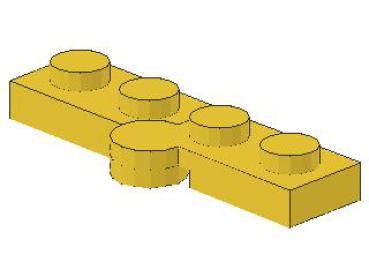 Lego Hinge Plate 1 x 4 (2429c01) yellow