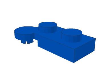 Lego Scharnier Platte 1 x 4 (2430) Top, blau