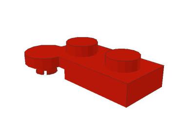 Lego Scharnier Platte 1 x 4 (2430) Top, rot