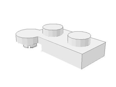 Lego Scharnier Platte 1 x 4 (2430) Top, weiß