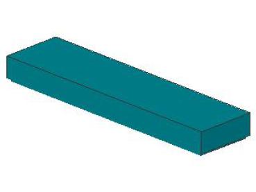 Lego Tile 1 x 4 (2431) dark turquoise