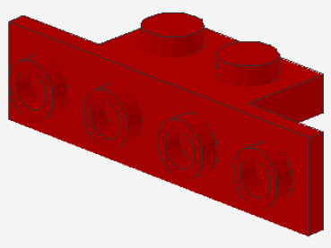 Lego Bracket 1 x 2 - 1 x 4 (2436) red