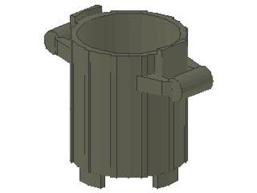 Lego Trash Can (2439) dark gray