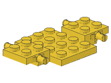 Lego Fahrzeugbasis 4 x 7 (2441) gelb