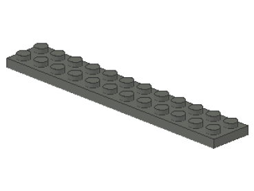 Lego Platte 2 x 12 (2445) dunkel bläulichgrau