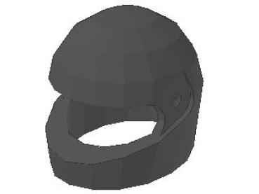 Lego Minifigure Helmet Motorcycle, pearl dark gray