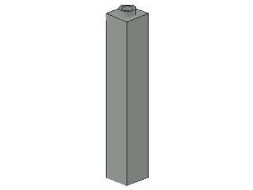 Lego Brick 1 x 1 x 5 (2453a) light gray