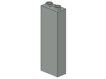 Lego Brick 1 x 2 x 5 (2454) light gray