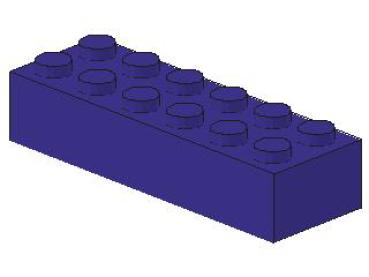 Lego Brick 2 x 6 x 1 (2456) dark purple