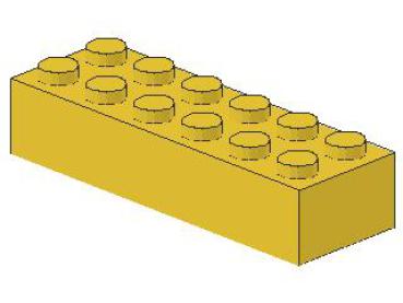 Lego Stein 2 x 6 x 1 (2456) gelb