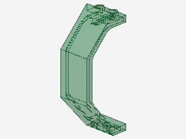 Lego Panel 3 x 2 x 6 (2466) transparent green