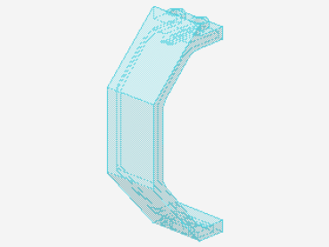 Lego Paneel 3 x 2 x 6 (2466) transparent hell blau