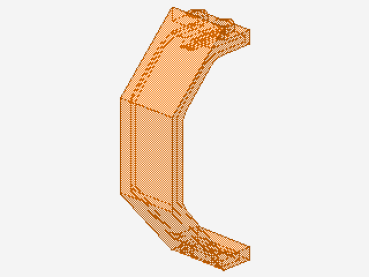 Lego Panel 3 x 2 x 6 (2466) transparent neon orange