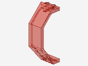 Lego Paneel 3 x 2 x 6 (2466) transparent rot