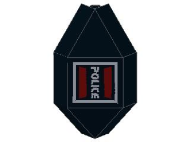 Lego Paneel 3 x 3 x 6 (2468pb02) Ecke, Space Police-Logo, links